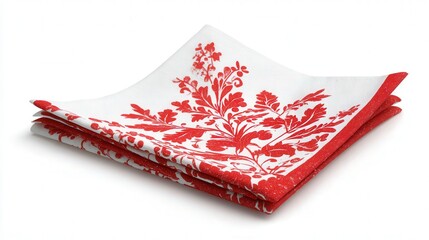 Festive napkin isolated on white background