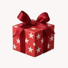 Obraz premium Festive red starry gift