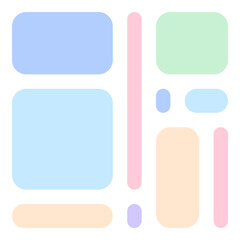 Abstract pastel color geometric shapes and lines design for background use
