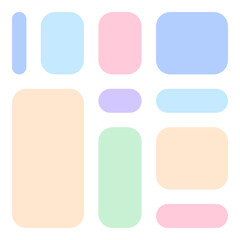 Abstract geometric pattern with pastel colors on white background design