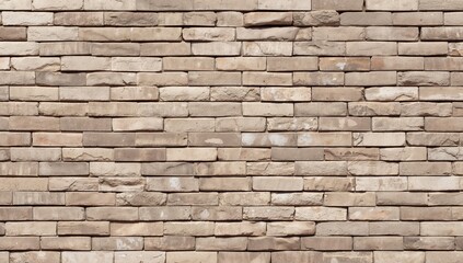 Obraz premium Abstract Brickwork Facade A Textured Tan Surface With Subtle Color Variations.