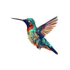 Obraz premium Vibrant Hummingbird in Flight. A Colorful Nature Artwork