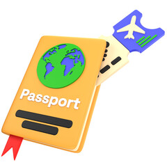 Passport 3D Illustration