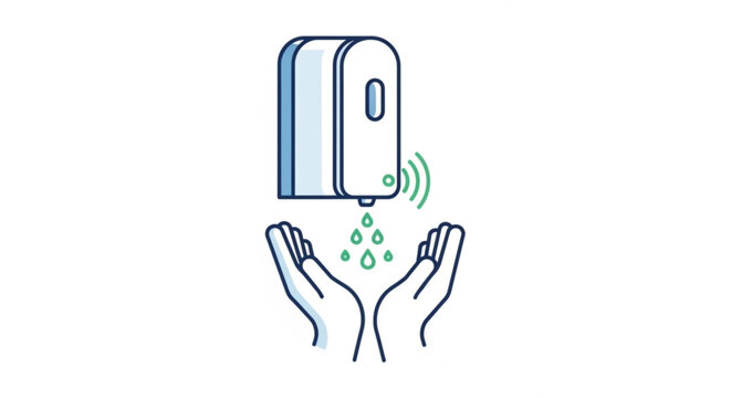 blue hand sanitizer dispenser, hands, hygiene clip art preview