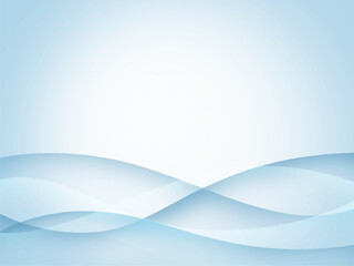 水色の爽やかな曲線の抽象的な背景素材