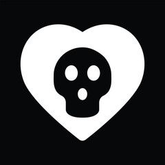 Halloween Heart Skull Icon