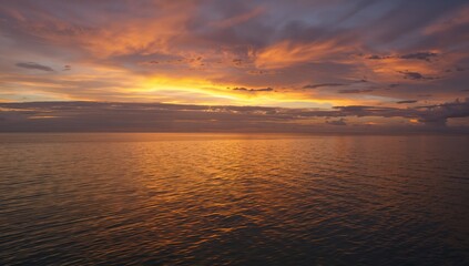 Naklejka premium Aqueous Reflection at Eventide. A Harmony of Colors, Light, and Abstract Shapes.