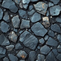 Fototapeta premium Rough black asphalt texture with a coarse and grain.