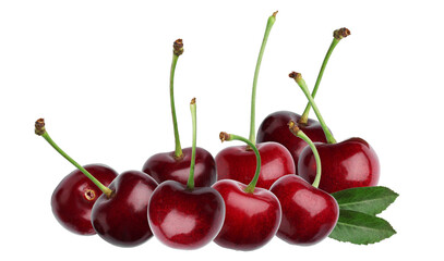 vibrant and luscious cherries glistening against a dark backdrop, representing freshness, indulgence, and the sweet taste of summer's bounty