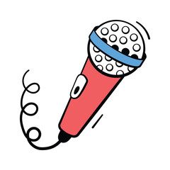 Microphone vector design isolated on white background, ready to use icon