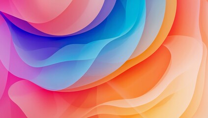 Chromatic Flow. A Gradient of Abstract Curves and Overlapping Translucent Layers.