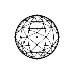 Global network connecting points across the globe, symbolizing communication and interconnectedness in a digital age.