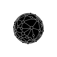 Global network connects points around the world, symbolizing communication and technology in a modern, interconnected world.
