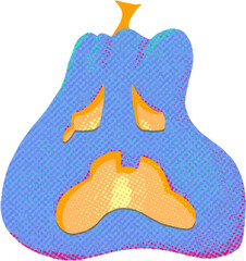 Blue Sad Pumpkin