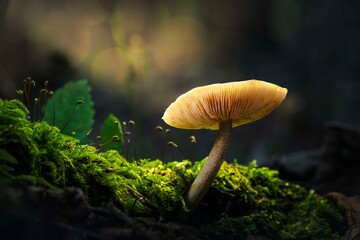 Magic in the undergrowth. Mushrooms, autumn fruits.