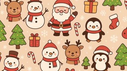 Obraz premium Festive cheerful holiday pattern.