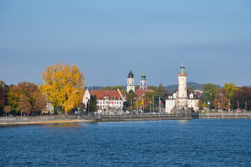 Bodensee, herbstlicher Blick auf Lindau