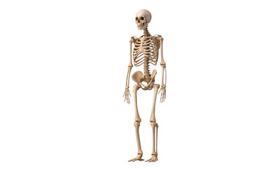 Human Skeleton Full Body Standing isolated on a transparent background