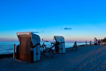 Strand auf der Insel Poel, schwarzer Busch, Ostsee