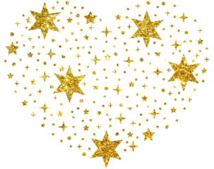 Christmas gold glitter stars snowflake heart shape confetti decoration