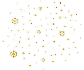 Christmas gold glitter stars snowflake circle confetti decoration