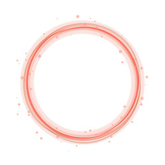 Abstract red neon light circle with radiant glow and smooth illumination. Futuristic vector halo effect for modern backgrounds and sci-fi visuals.