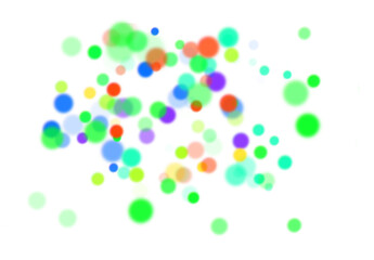 Abstract vibrant colorful glitter bokeh particles floating celebration lights festive sparkle background isolated on transparent background Hand Draw