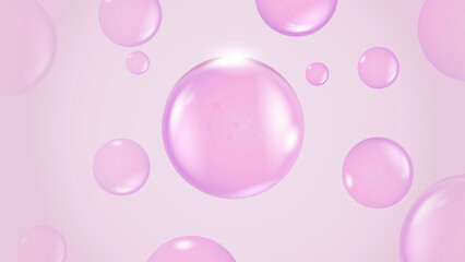 Glossy Pink Spheres Floating on a Soft Gradient Background