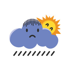 Weather forecast icons, colorful 3D weather icons, Weather icons isolated on white background.