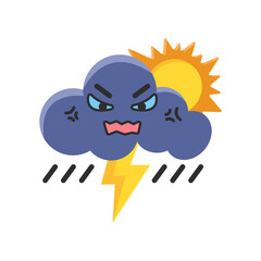 Weather forecast icons, colorful 3D weather icons, Weather icons isolated on white background.