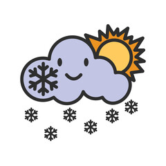 Weather forecast icons, colorful weather icons, Weather icons isolated on white background