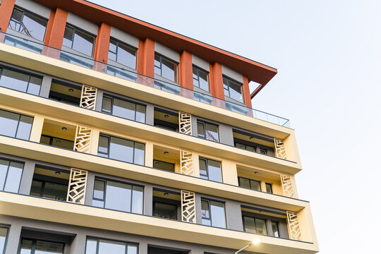 New modern residential building. City living concept.
