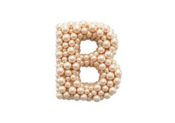 Isolated pearl letter B alphabet, a beautiful design. Perfect for an elegant look