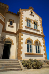 An astonishing, lost place. Kolmanskop, a ghost town in Namibia. Dilapidated and long-abandoned houses.
Today, the ghost town is covered in the sands of the Namib Desert.
Near Lüderitz. Namibia, Afric