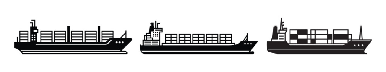cargo ship icon vector illustration