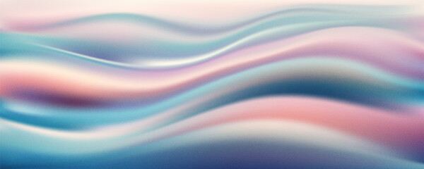 Trendy soft pastel colored wavy gradient. Abstract blurred texture noise background. Grainy film effect texture gradient template. Vector illustration for your graphic design, banner, poster