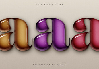 Realistic Colorful High-Gloss Text Effect