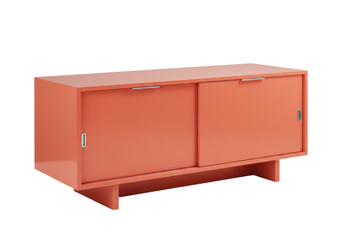 Isolated trendy modern cabinet with sliding doors for TV and audio equipment storage