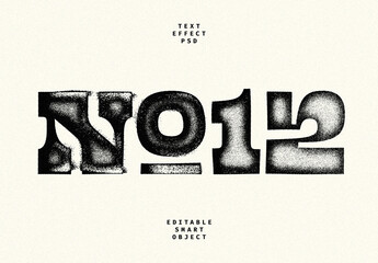 Black Rough Text Effect