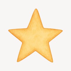 Obraz premium Golden star cookie illustration