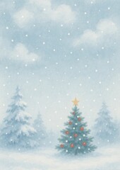 Obraz premium Wintery festive tree scene