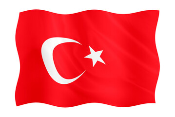 Obraz premium Digital composite. ..Flag of Turkey .On October 29th Turkey celebrates Republic Day Cumhuriyet Bayramı..Turkije, Turkish, ...PNG file