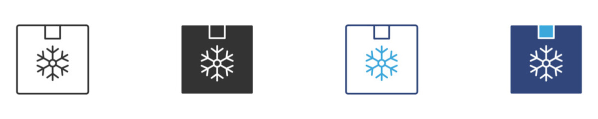 Keep in Refrigerated Icon set, vector illustration .