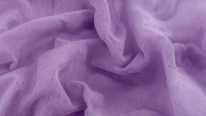 Violet Dreamscape. Fabric Folds in Serene Lavender Light, Texture and Gentle Waves.