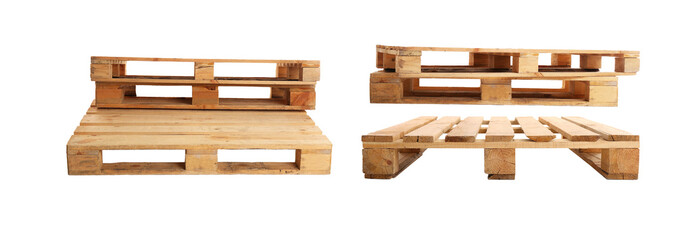 raw wooden pallets stacked in a storage facility for shipping and distribution of goods with a rustic industrial feel, ready for transport