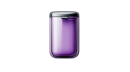 Car air freshener with sleek purple design on transparent background