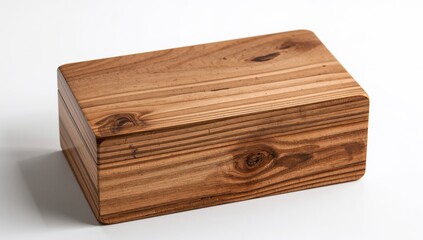 Wooden Box Composition with Warm Lighting and Natural Textures, Simple Still Life.