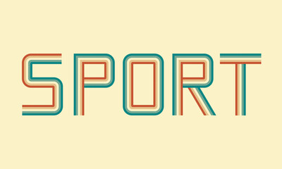 Sport Colorful rainbow text. Vector illustration