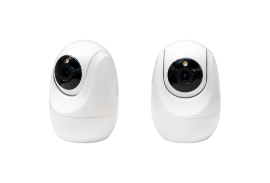 Portable CCTV cameras isolated on a transparent or white background. Baby video monitor. - Powered by Adobe