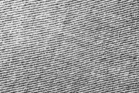 High-resolution diagonal twill weave fabric texture with pronounced fibers, isolated on a transparent background.